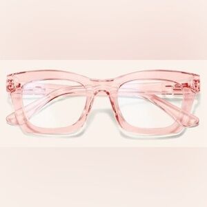 Stylish Pink Transparent Glasses (1.25 Blue light Readers)